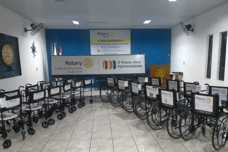Rotary Guaicurus realiza campanha pelo banco de cadeiras de rodas durante a 56ª Expoagro