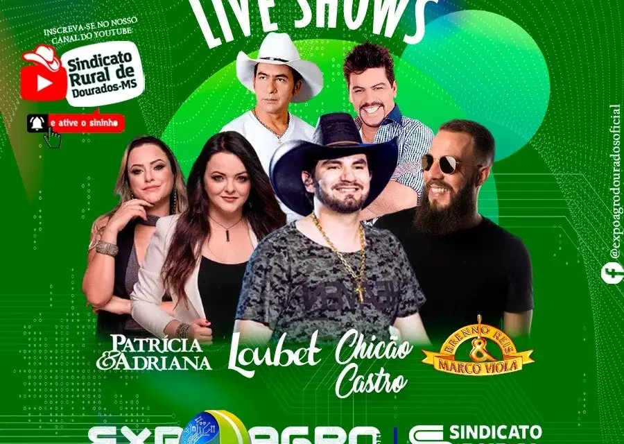 Expoagro Digital terá live shows com artistas regionais
