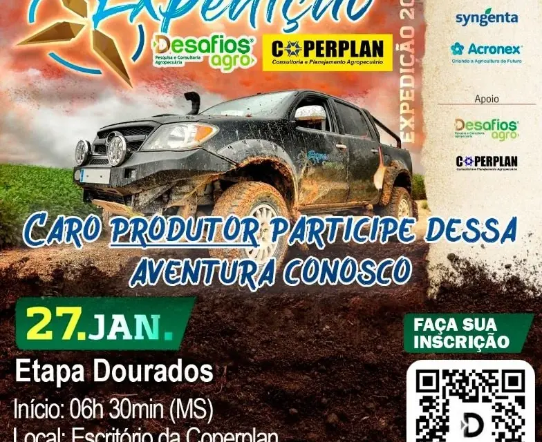 Expedição Desafios Agro de rally será sexta em Dourados e recebe inscrições